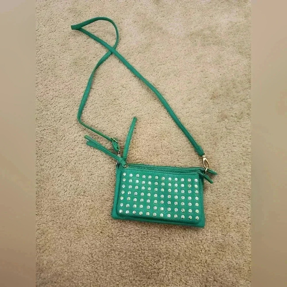 Green Nine West Studded Crossbody Bag - Picture 1 of 6